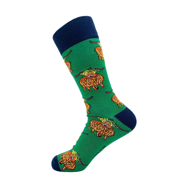 eco chic Eco Chic Eco-Friendly Bamboo Socks Highland Cow