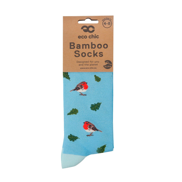Eco Chic Eco Chic Eco-Friendly Bamboo Socks RSPB Robin