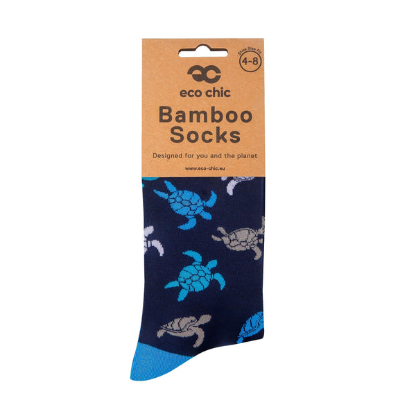 Eco Chic Eco Chic Eco-Friendly Bamboo Socks Sea Turtles