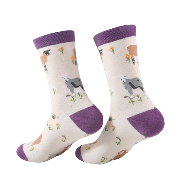 eco chic Eco Chic Eco-Friendly Bamboo Socks Sheep Realism