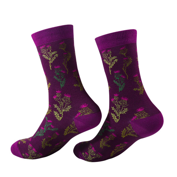 eco chic Eco Chic Eco-Friendly Bamboo Socks Thistle