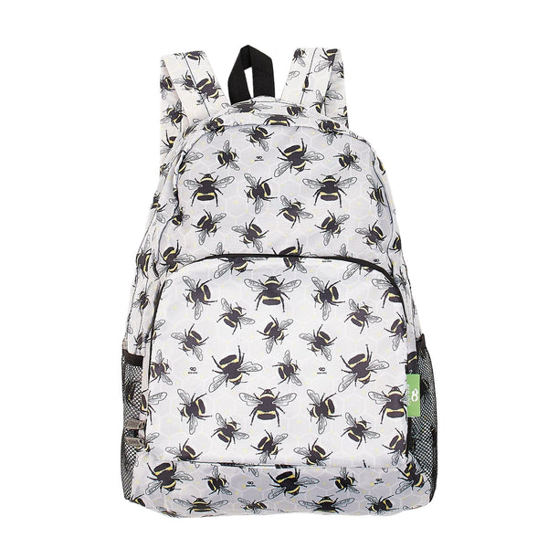 Eco Chic Eco Chic Lightweight Foldable Backpack Bumble Bees