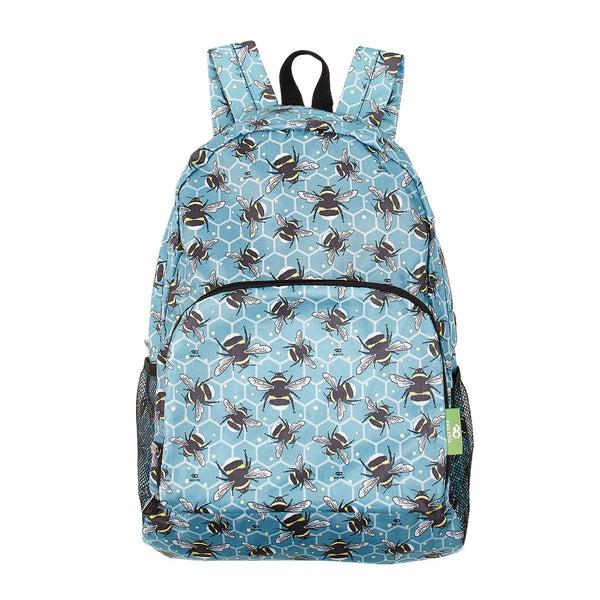 eco chic Eco Chic Lightweight Foldable Backpack Bumble Bees