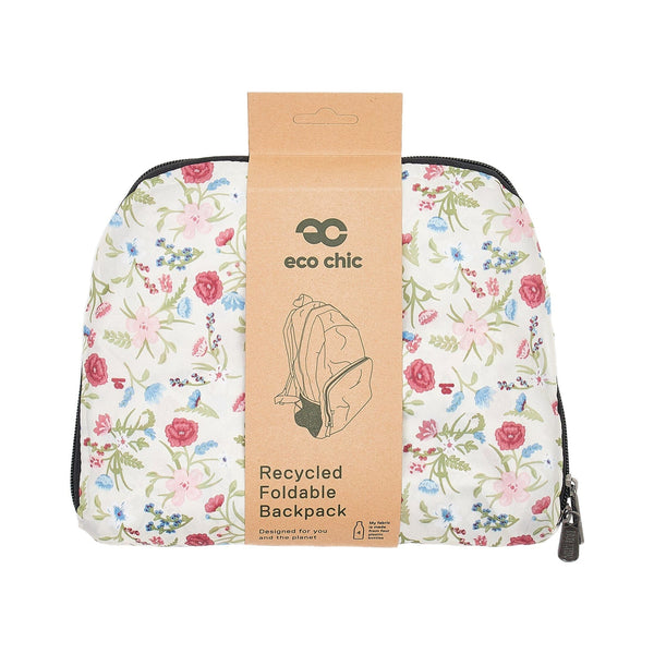 Eco Chic Eco Chic Lightweight Foldable Backpack Floral