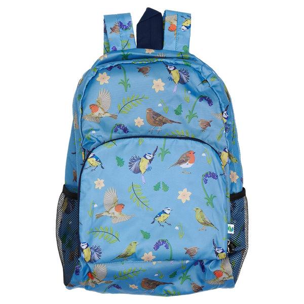 eco chic Eco Chic Lightweight Foldable Backpack RSPB Birds