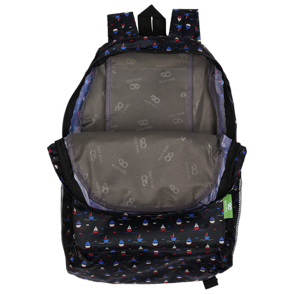 Eco Chic Eco Chic Lightweight Foldable Backpack Yachts