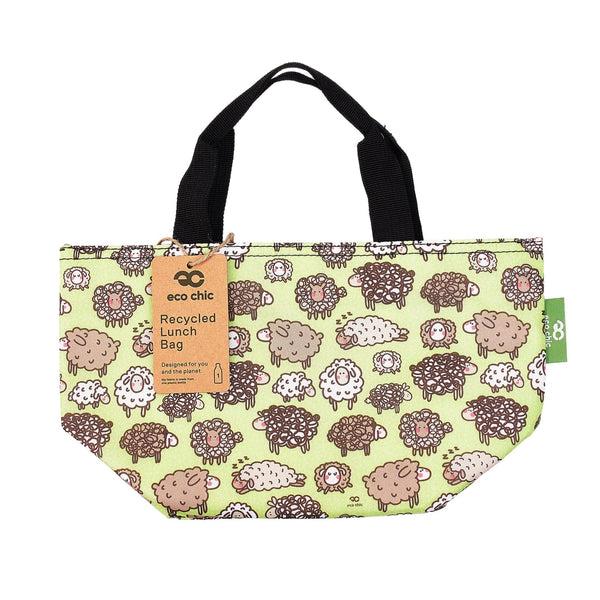 Eco Chic Eco Chic Lightweight Foldable Lunch Bag Cute Sheep
