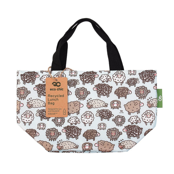 eco chic Eco Chic Lightweight Foldable Lunch Bag Cute Sheep