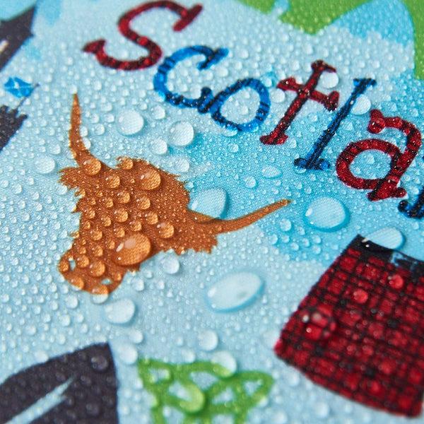 Eco Chic Eco Chic Lightweight Foldable Lunch Bag Scottish Montage