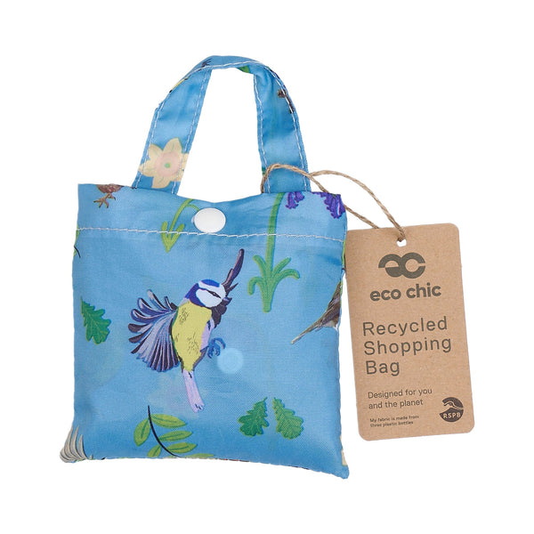 Eco Chic Eco Chic Lightweight Foldable Reusable Shopping Bag RSPB Birds
