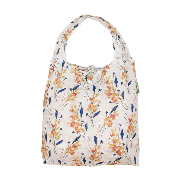 Eco Chic Eco Chic Lightweight Foldable Reusable Shopping Bag Flowers