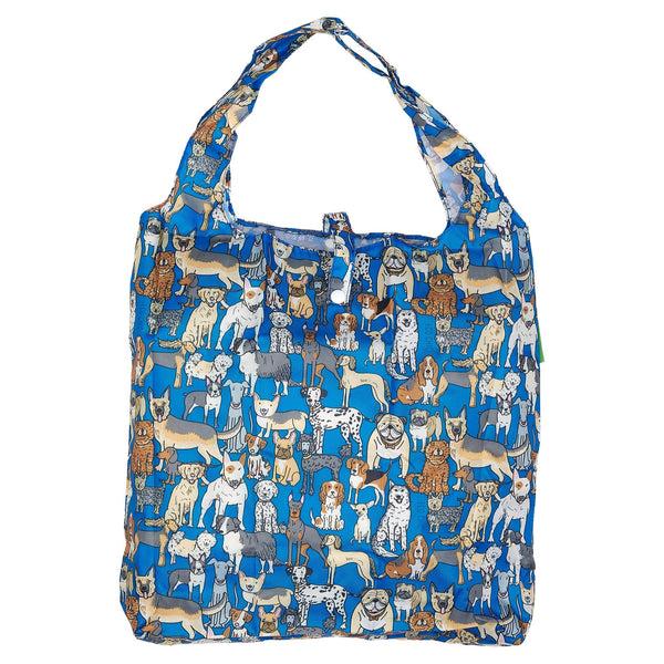 Eco Chic Eco Chic Lightweight Foldable Reusable Shopping Bag Dogs