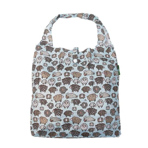 Eco Chic Eco Chic Lightweight Foldable Reusable Shopping Bag Cute Sheep