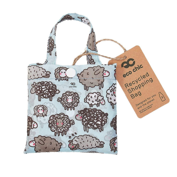 Eco Chic Eco Chic Lightweight Foldable Reusable Shopping Bag Cute Sheep
