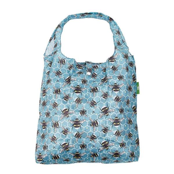 Eco Chic Eco Chic Lightweight Foldable Reusable Shopping Bag Bumble Bees