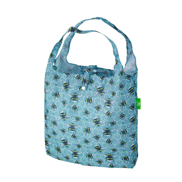 eco chic Eco Chic Lightweight Foldable Reusable Shopping Bag Bumble Bees