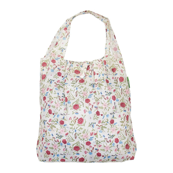 Eco Chic Eco Chic Lightweight Foldable Reusable Shopping Bag Floral