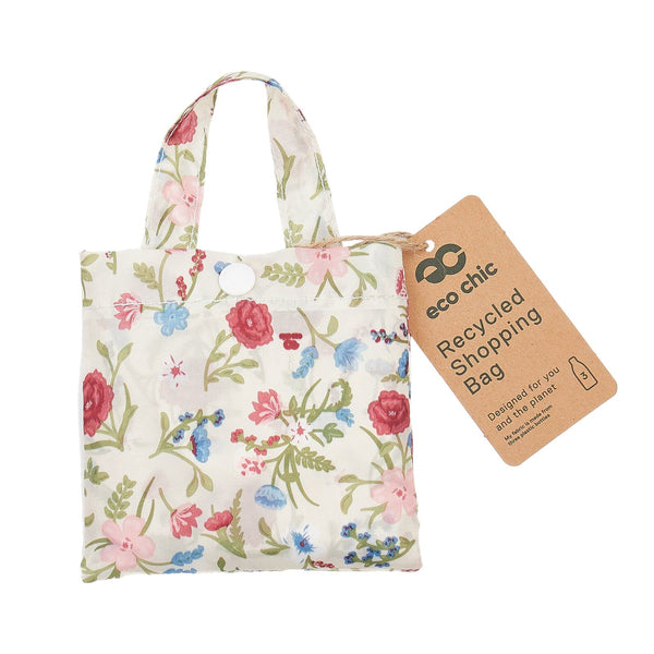 Eco Chic Eco Chic Lightweight Foldable Reusable Shopping Bag Floral