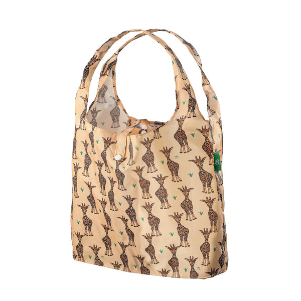 eco chic Eco Chic Lightweight Foldable Reusable Shopping Bag Giraffes
