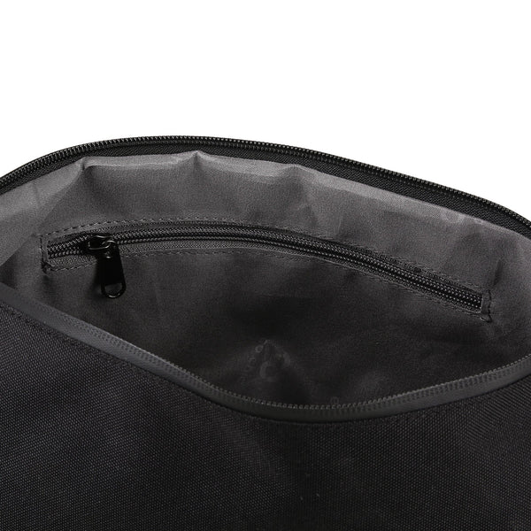 Eco Chic Eco Chic Recycled Canvas Crescent Bag - Black