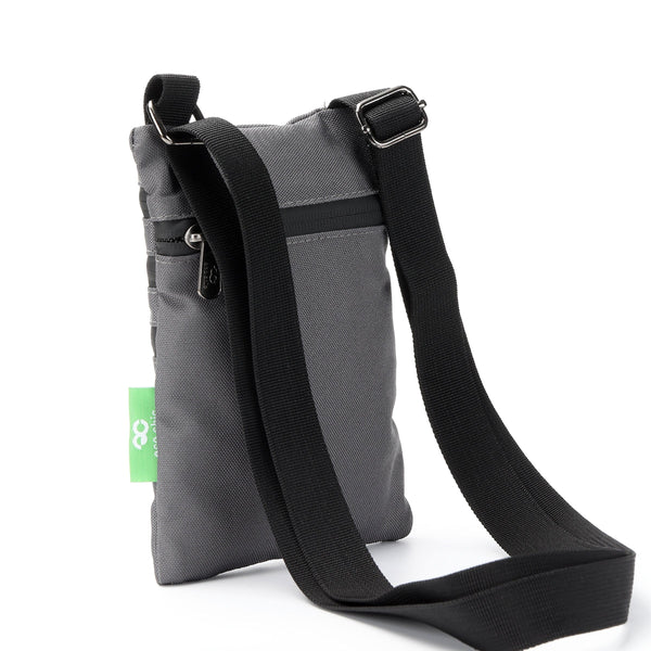 Eco Chic Eco Chic Recycled Canvas Crossbody Phone Bag - Carbon