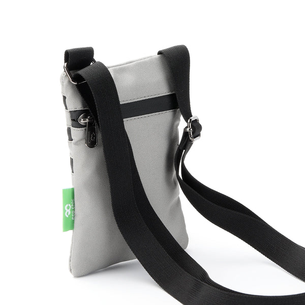 Eco Chic Eco Chic Recycled Canvas Crossbody Phone Bag - Concrete