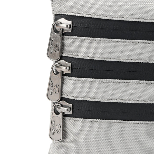 Eco Chic Eco Chic Recycled Canvas Crossbody Phone Bag - Concrete