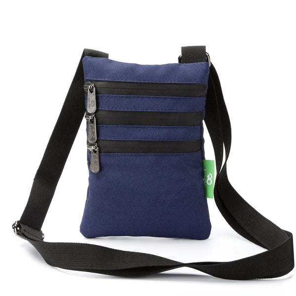 eco chic Eco Chic Recycled Canvas Crossbody Phone Bag - Navy