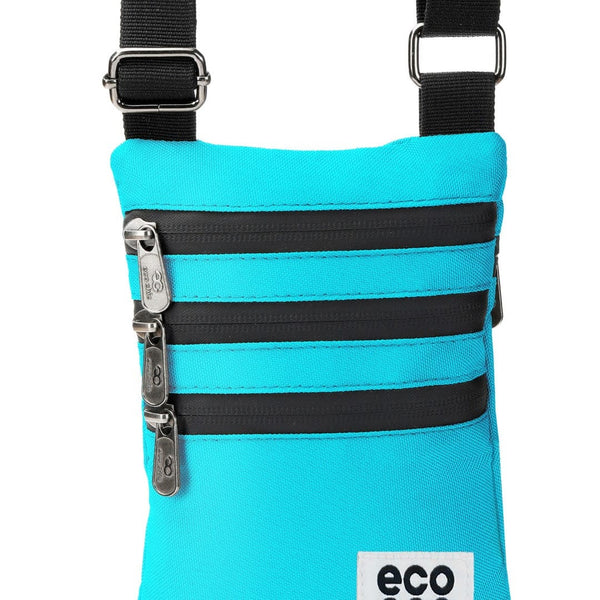 Eco Chic Eco Chic Recycled Canvas Crossbody Phone Bag - Teal
