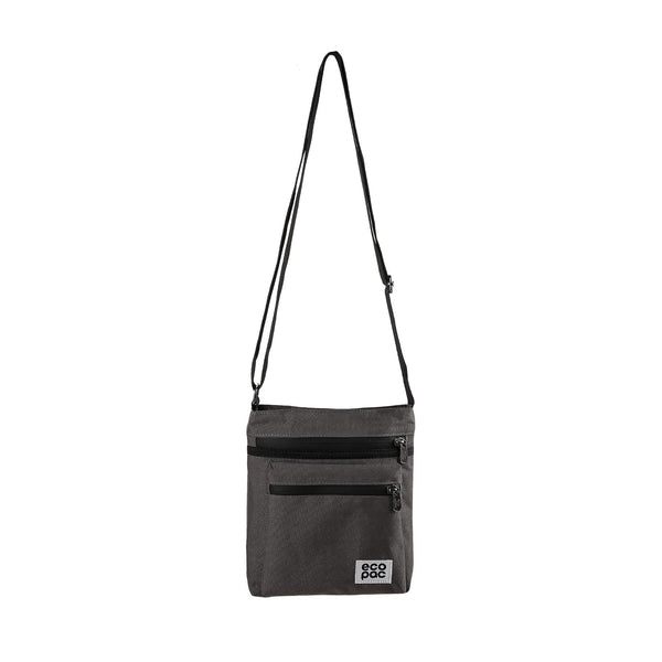 Eco Chic Eco Chic Recycled Canvas Messenger Bag - Carbon