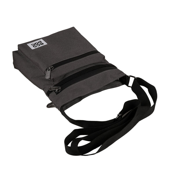 eco chic Eco Chic Recycled Canvas Messenger Bag - Carbon