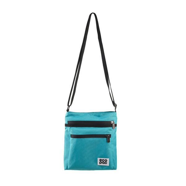 Eco Chic Eco Chic Recycled Canvas Messenger Bag - Teal