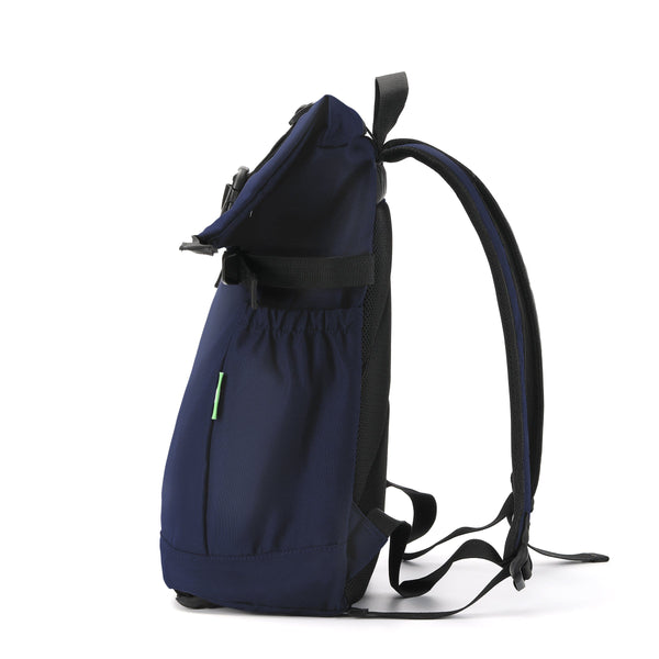 Eco Chic Eco Chic Recycled Canvas Rollup Backpack - Navy