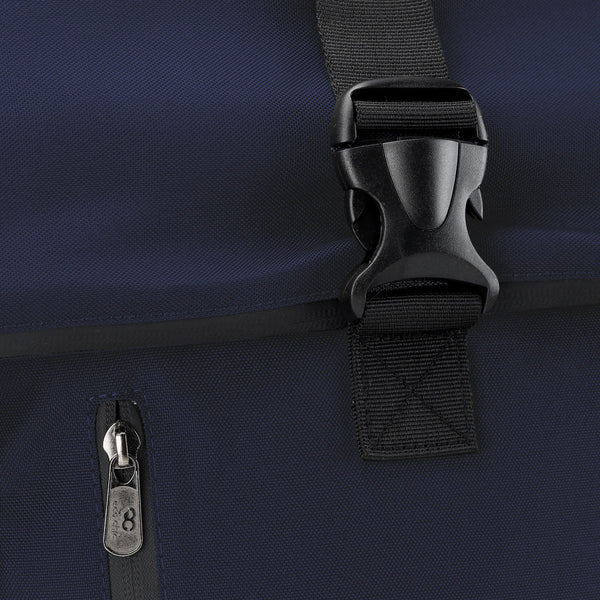 Eco Chic Eco Chic Recycled Canvas Rollup Backpack - Navy