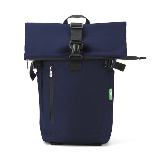 eco chic Eco Chic Recycled Canvas Rollup Backpack - Navy