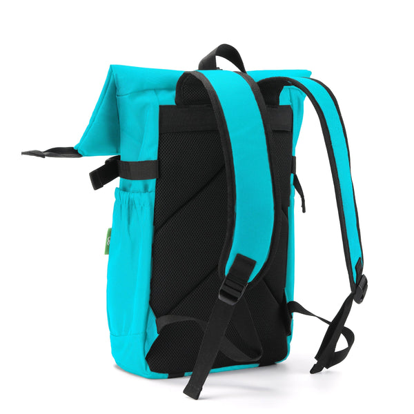 Eco Chic Eco Chic Recycled Canvas Rollup Backpack - Teal