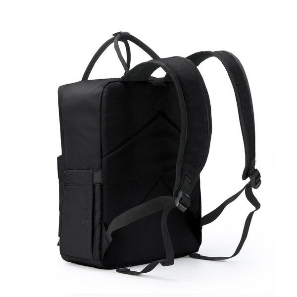 Eco Chic Eco Chic Recycled Canvas Top Handle Backpack - Black