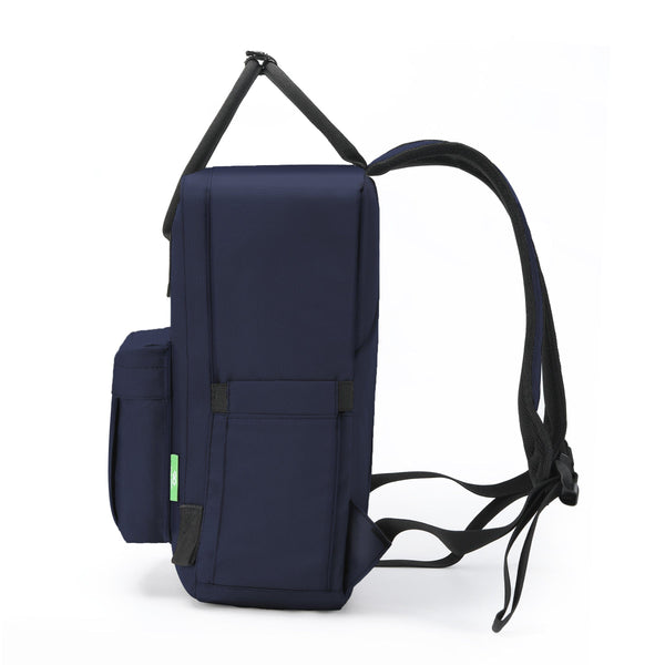 Eco Chic Eco Chic Recycled Canvas Top Handle Backpack - Navy