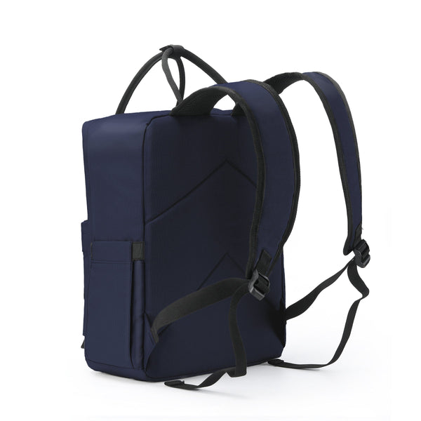 Eco Chic Eco Chic Recycled Canvas Top Handle Backpack - Navy