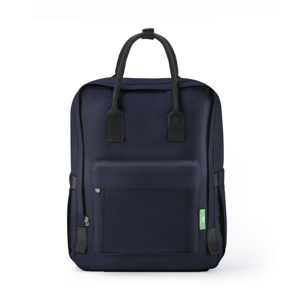 eco chic Eco Chic Recycled Canvas Top Handle Backpack - Navy