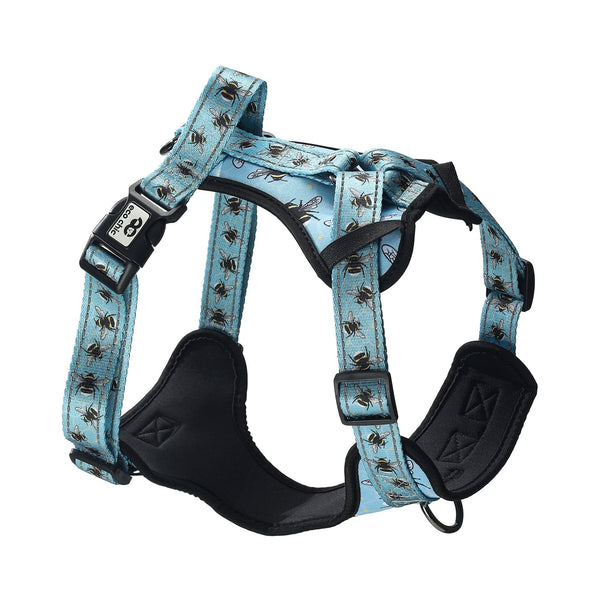 eco chic Eco Chic Recycled Dog Harness - Bumble Bees Blue