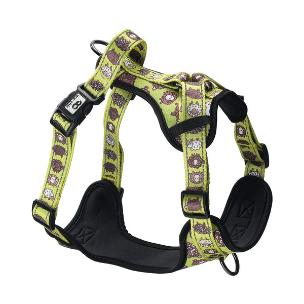 eco chic Eco Chic Recycled Dog Harness - Cute Sheep Green