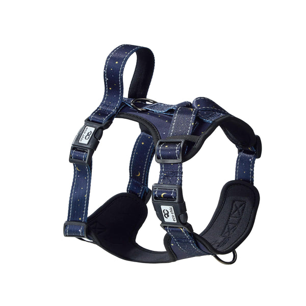 eco chic Eco Chic Recycled Dog Harness - Stars and Moons Navy