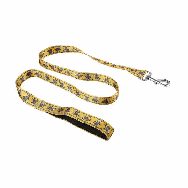 eco chic Eco Chic Recycled Dog Lead - Monkeys Mustard