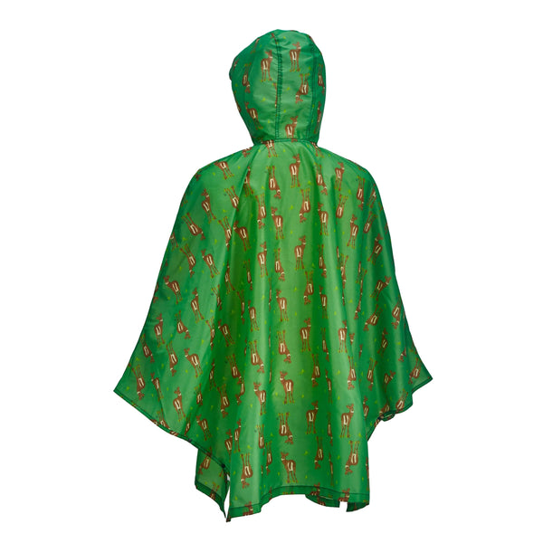 Eco Chic Eco Chic Waterproof Foldable Adult Poncho Deer