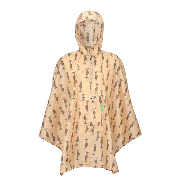eco chic Eco Chic Waterproof Foldable Adult Poncho Giraffes