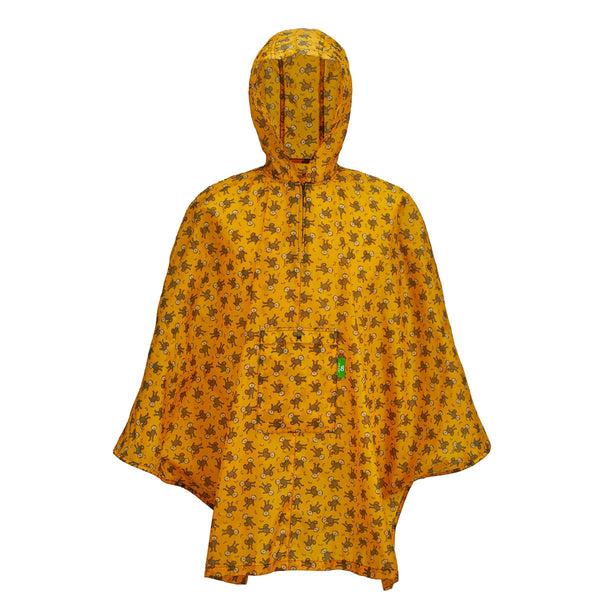 eco chic Eco Chic Waterproof Foldable Adult Poncho Monkeys