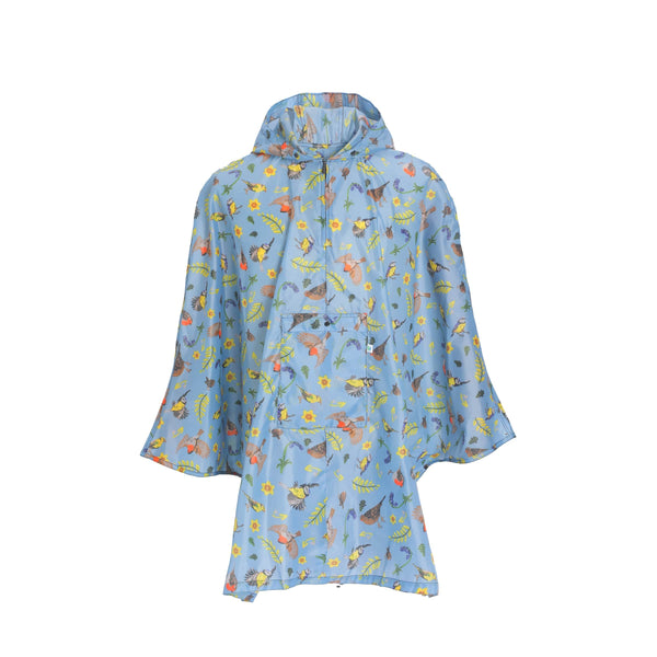 Eco Chic Eco Chic Waterproof Foldable Adult Poncho RSPB Birds