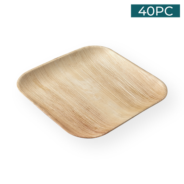 ecosoulife Areca Nut Leaf Large Square Plate 40PC