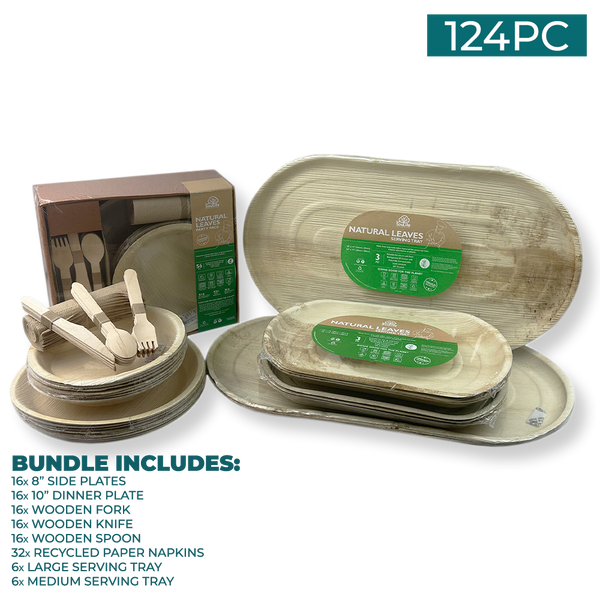 ecosoulife Areca Nut Leaf Party Bundle 124PC